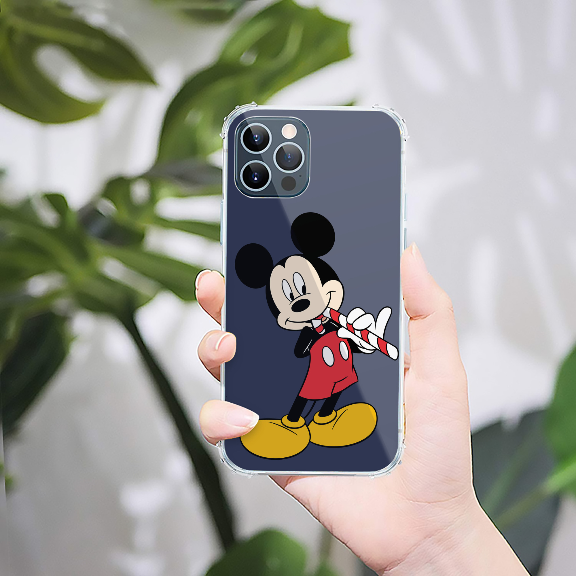 （画像用） ミッキーマウス Mickey Mouse 【iPhone 12シリーズ対応】透明スマホケース（クリアソフトケース）